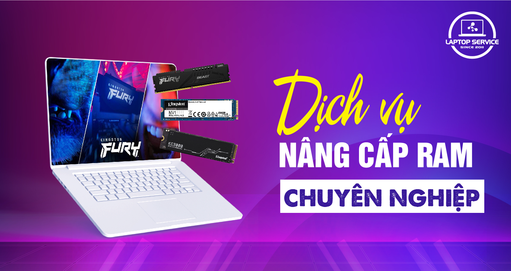 Dịch vụ nâng cấp RAM lấy ngay tại Laptop Service