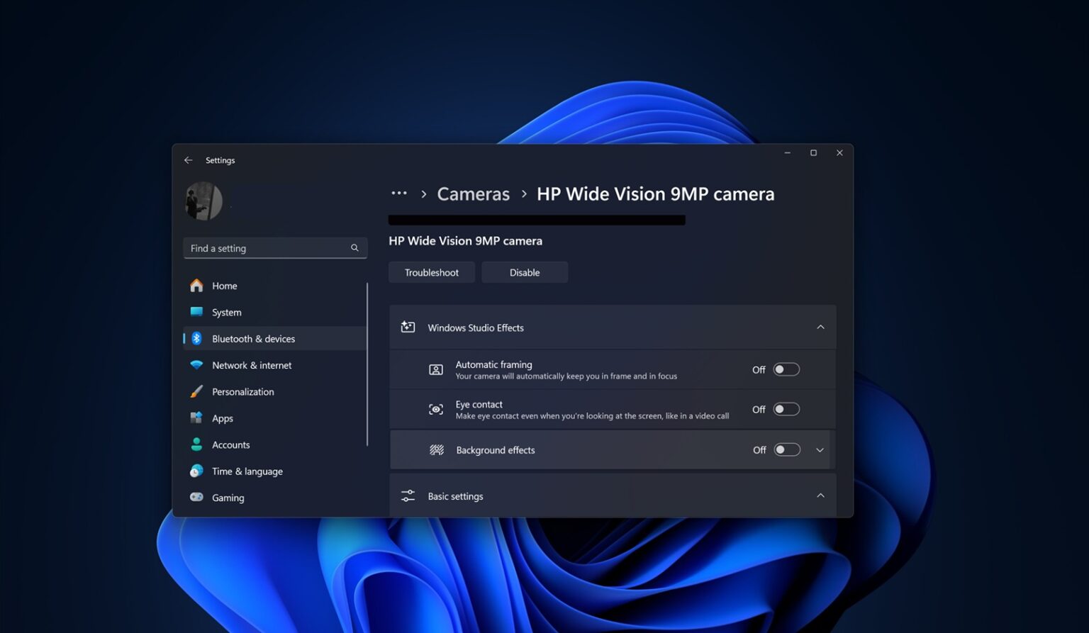 Windows 11 cho phép tùy chỉnh độ phân giải và tốc độ khung hình camera